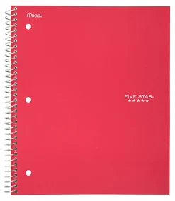 Five Star® Wirebound Notebook Plus Study App, 1 Subject, College Ruled, 8 1/2