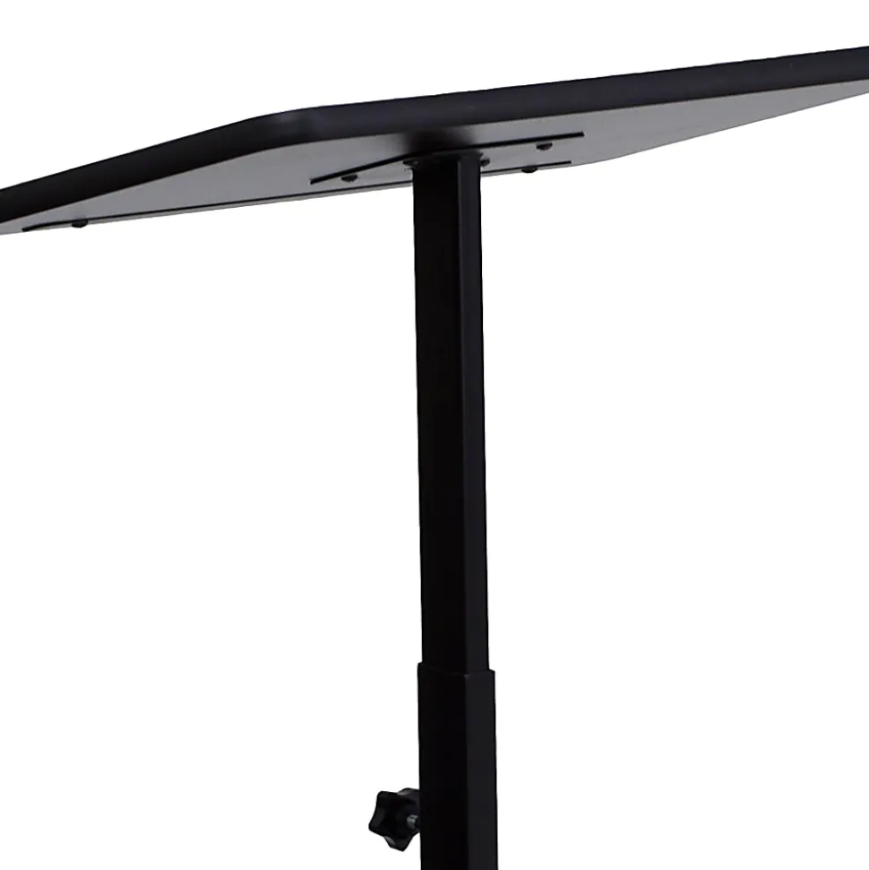 Flash Furniture Adjustable-Height Metal Lectern, 48"H x 20"W x 18-1/4"D, Mahogany