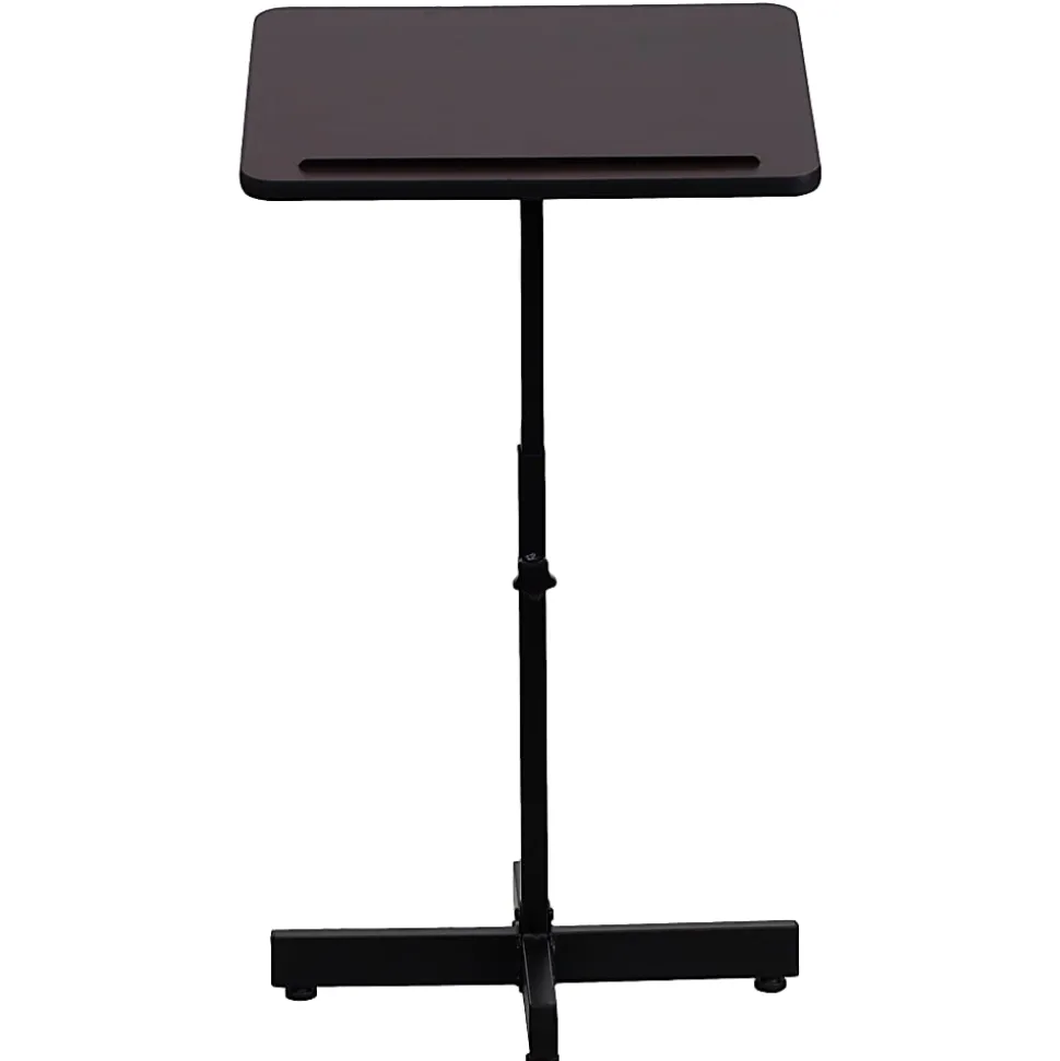 Flash Furniture Adjustable-Height Metal Lectern, 48"H x 20"W x 18-1/4"D, Mahogany