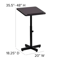 Flash Furniture Adjustable-Height Metal Lectern, 48