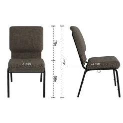 Flash Furniture Advantage Church Chair, Fossil/Black, PCHT113