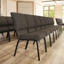 Flash Furniture Advantage Church Chair, Fossil/Black, PCHT113