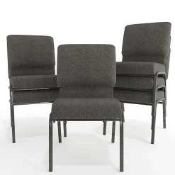 Flash Furniture Advantage Church Chair, Charcoal Gray/Silver Vein, PCHT111