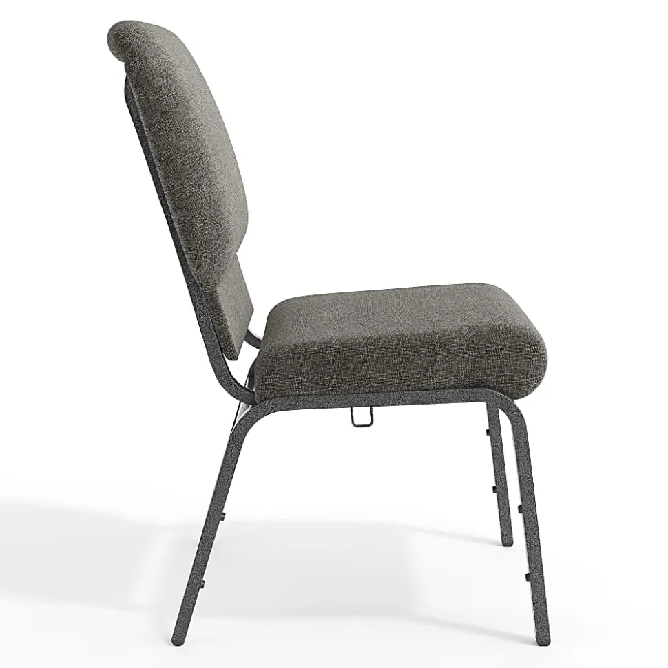 Flash Furniture Advantage Church Chair, Charcoal Gray/Silver Vein, PCHT111