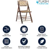 Flash Furniture American Champion Bamboo Folding Chair, Wood Grain