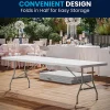 Flash Furniture Bi-Fold Plastic Banquet And Event Folding Table, 29"H x 30"W x 96"D, Granite White