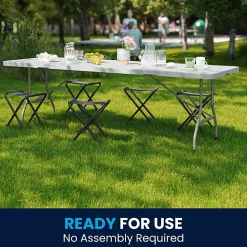 Flash Furniture Bi-Fold Plastic Banquet And Event Folding Table, 29