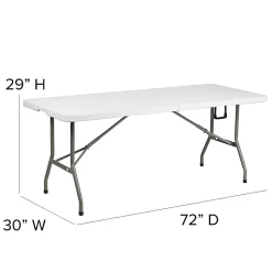 Flash Furniture Bi-Fold Plastic Banquet And Event Table, 29