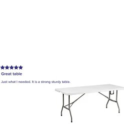 Flash Furniture Bi-Fold Plastic Banquet And Event Table, 29