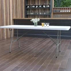Flash Furniture Bi-Fold Plastic Banquet And Event Table, 29