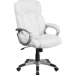 Flash Furniture Carolyn LeatherSoft™ Faux Leather Mid-Back Executive Office Chair, White