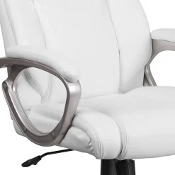 Flash Furniture Carolyn LeatherSoft™ Faux Leather Mid-Back Executive Office Chair, White