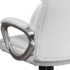 Flash Furniture Carolyn LeatherSoft™ Faux Leather Mid-Back Executive Office Chair, White