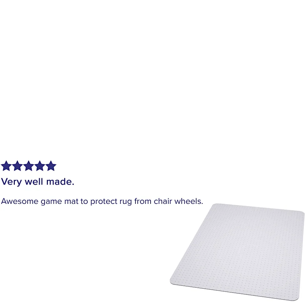 Flash Furniture Carpet Chair Mat, 36" x 48", Clear