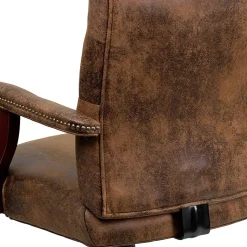 Flash Furniture Classic Microfiber High-Back Chair, Bomber Brown