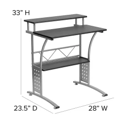 Flash Furniture Clifton 28"W Computer Desk, Black