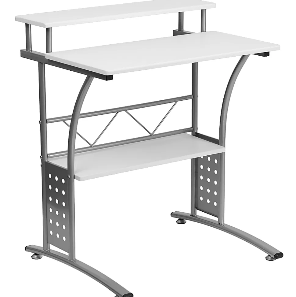 Flash Furniture Clifton 28"W Contemporary Computer Desk, White