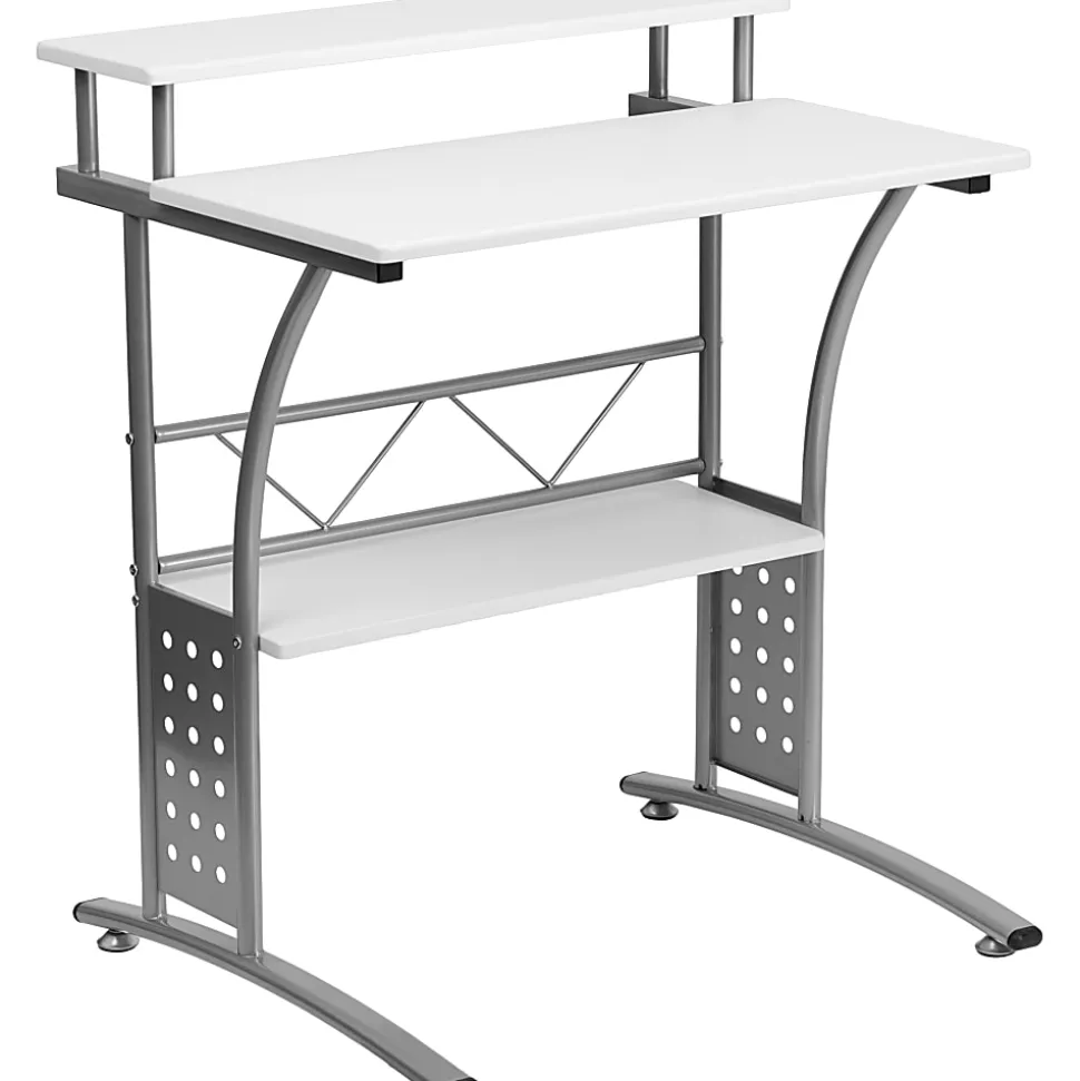 Flash Furniture Clifton 28"W Contemporary Computer Desk, White