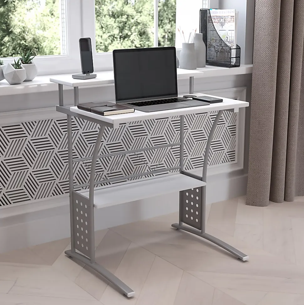 Flash Furniture Clifton 28"W Contemporary Computer Desk, White