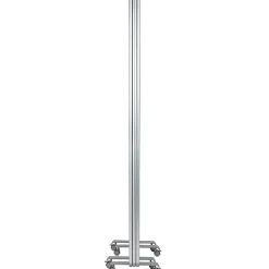 Flash Furniture Double-Sided Mobile Magnetic Whiteboard/Cloth Partition With Lockable Casters, White/Gray