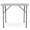 Flash Furniture Elon 34.25" Square Granite White Plastic Folding Table, Granite White