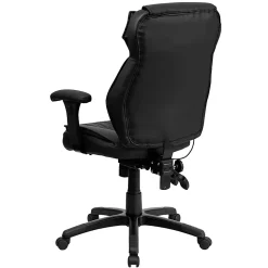 Flash Furniture Ergonomic LeatherSoft™ Faux Leather High-Back Swivel Chair, Black