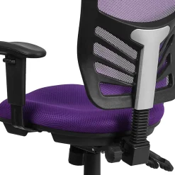 Flash Furniture Ergonomic Mesh Mid-Back Swivel Task Chair, Purple/Black