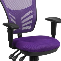 Flash Furniture Ergonomic Mesh Mid-Back Swivel Task Chair, Purple/Black