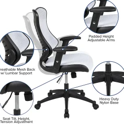 Flash Furniture Ergonomic Mesh High-Back Executive Office Chair, White