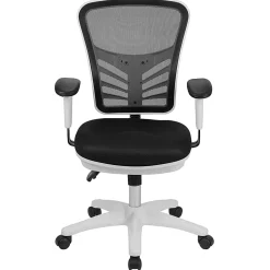 Flash Furniture Ergonomic Mesh Mid-Back Executive Office Chair, Black/White