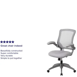 Flash Furniture Ergonomic Mesh Mid-Back Task Chair, Gray
