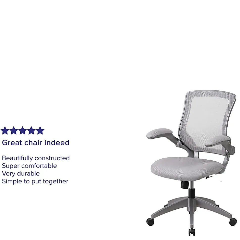 Flash Furniture Ergonomic Mesh Mid-Back Task Chair, Gray