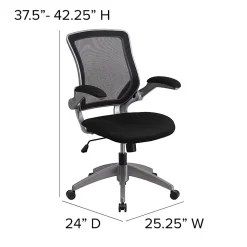 Flash Furniture Ergonomic Mesh Mid-Back Task Chair, Black