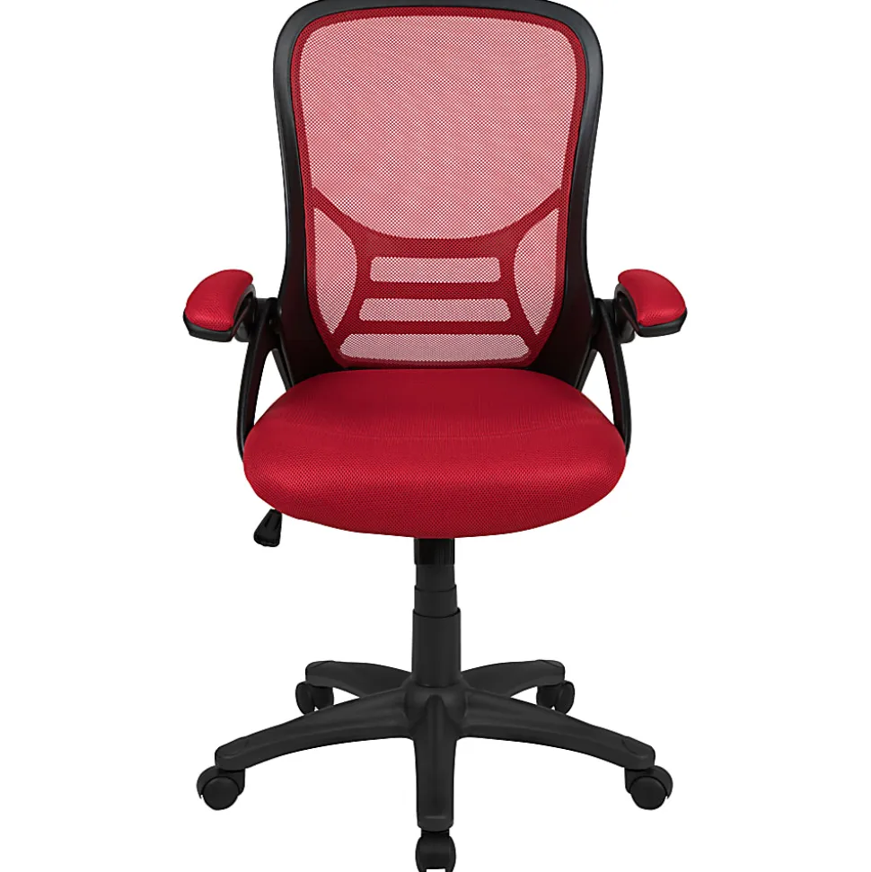 Flash Furniture Ergonomic Mesh High-Back Office Chair, Red