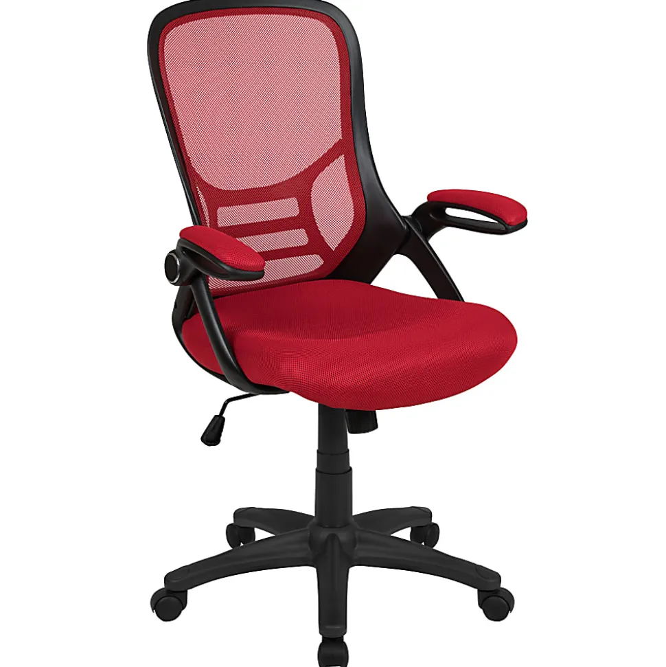 Flash Furniture Ergonomic Mesh High-Back Office Chair, Red