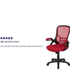 Flash Furniture Ergonomic Mesh High-Back Office Chair, Red