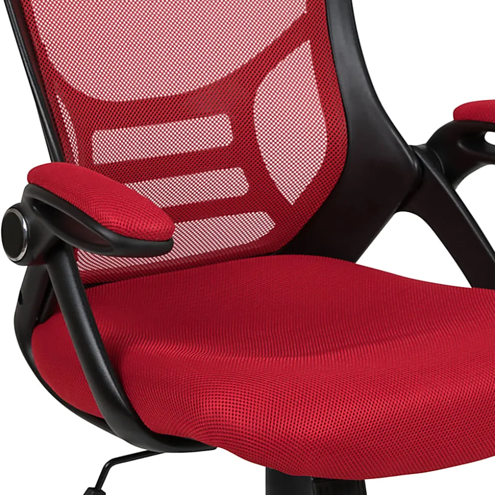 Flash Furniture Ergonomic Mesh High-Back Office Chair, Red