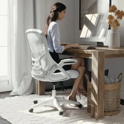 Flash Furniture Ergonomic Mesh High-Back Office Chair, White