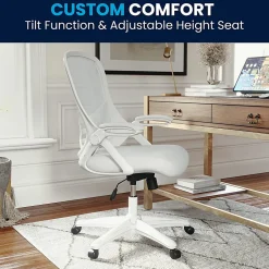 Flash Furniture Ergonomic Mesh High-Back Office Chair, White