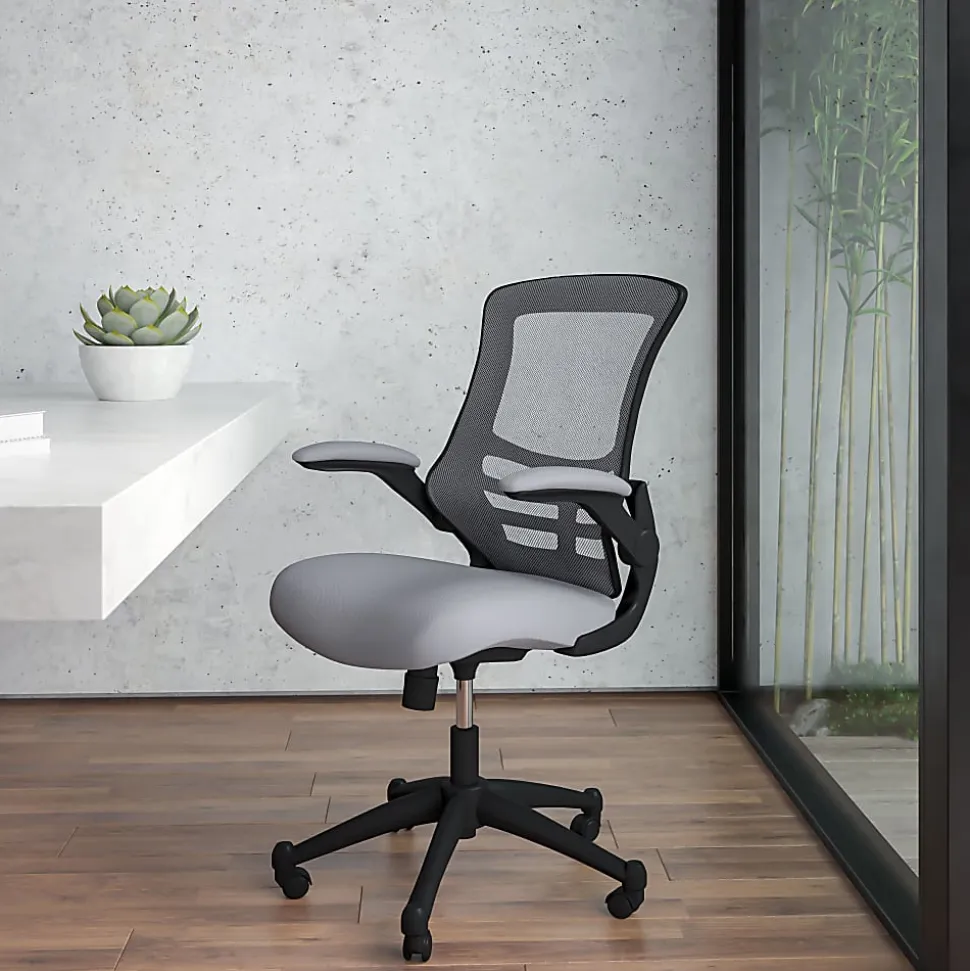 Flash Furniture Ergonomic Mid-Back Mesh Drafting Chair, Gray
