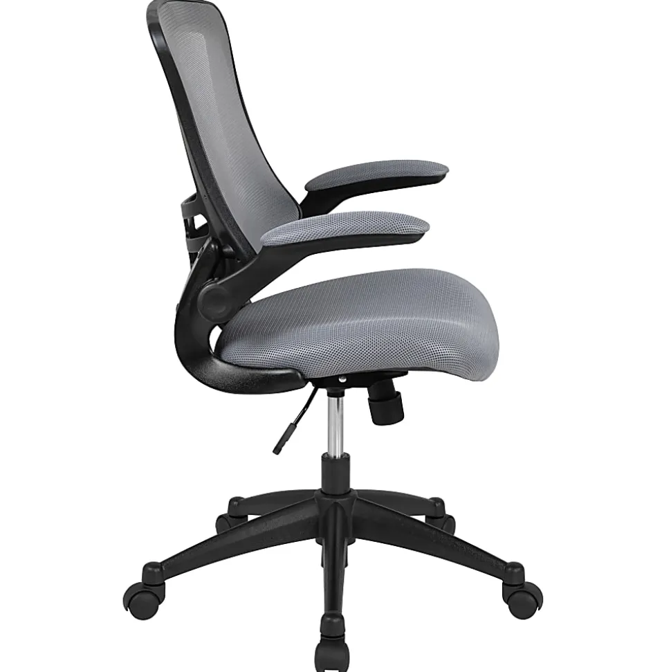 Flash Furniture Ergonomic Mid-Back Mesh Drafting Chair, Gray
