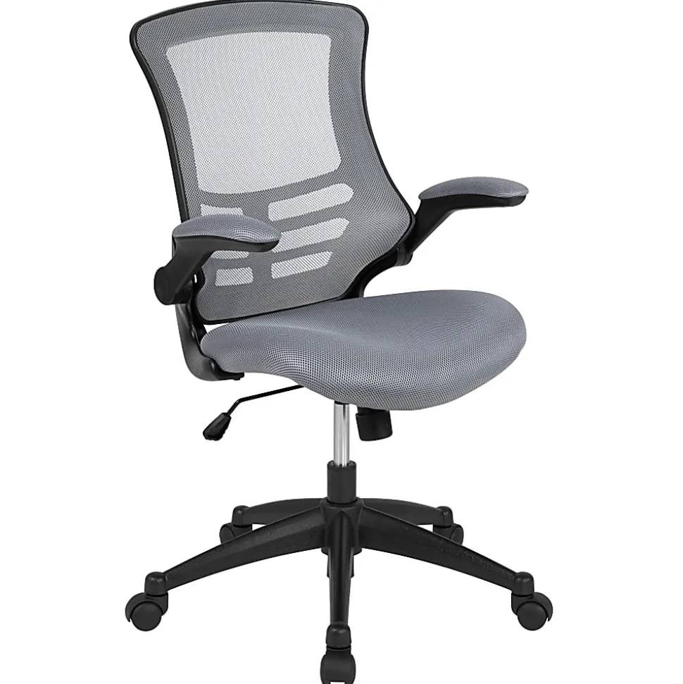 Flash Furniture Ergonomic Mid-Back Mesh Drafting Chair, Gray