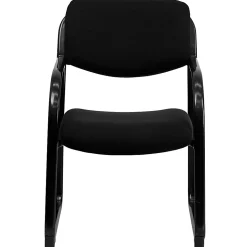 Flash Furniture Fabric Executive Side Reception Chair with Sled Base, Black