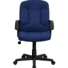 Flash Furniture Fabric Mid-Back Swivel Chair, Navy/Black