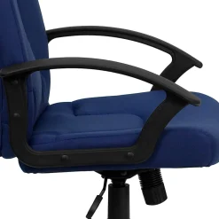 Flash Furniture Fabric Mid-Back Swivel Chair, Navy/Black