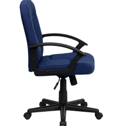 Flash Furniture Fabric Mid-Back Swivel Chair, Navy/Black