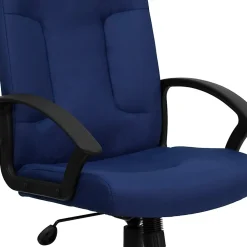 Flash Furniture Fabric Mid-Back Swivel Chair, Navy/Black