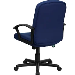 Flash Furniture Fabric Mid-Back Swivel Chair, Navy/Black