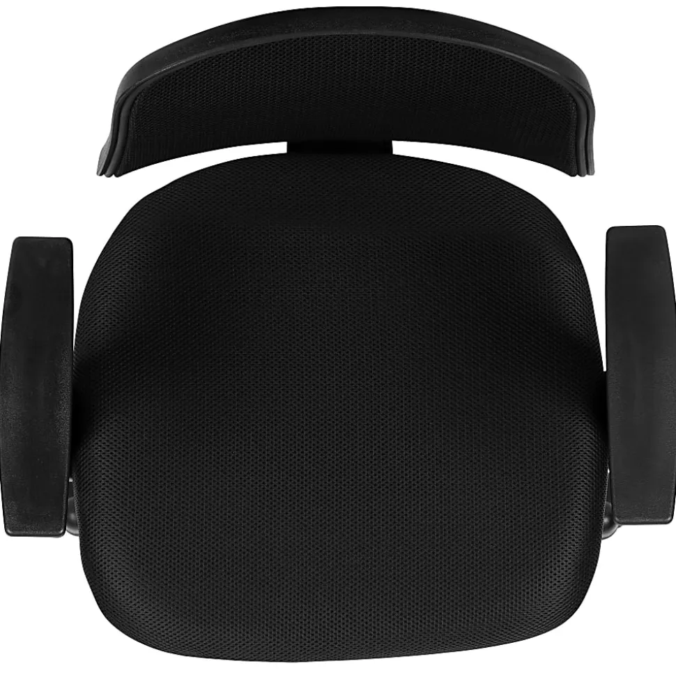 Flash Furniture Flash Fundamentals Mesh Low/Mid-Back Task Chair, Black