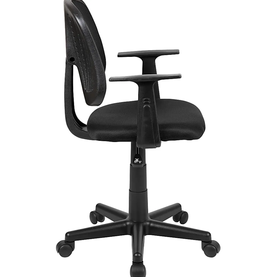 Flash Furniture Flash Fundamentals Mesh Low/Mid-Back Task Chair, Black